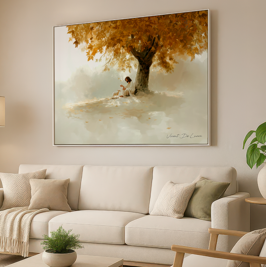 Cuadro "Cristo y el Cordero"