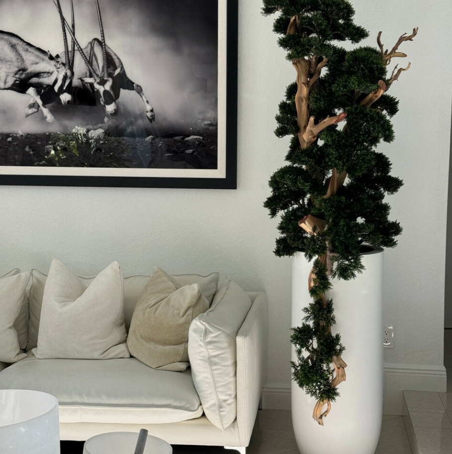 Bonsái artificial grande Cerezo con la maceta incluida