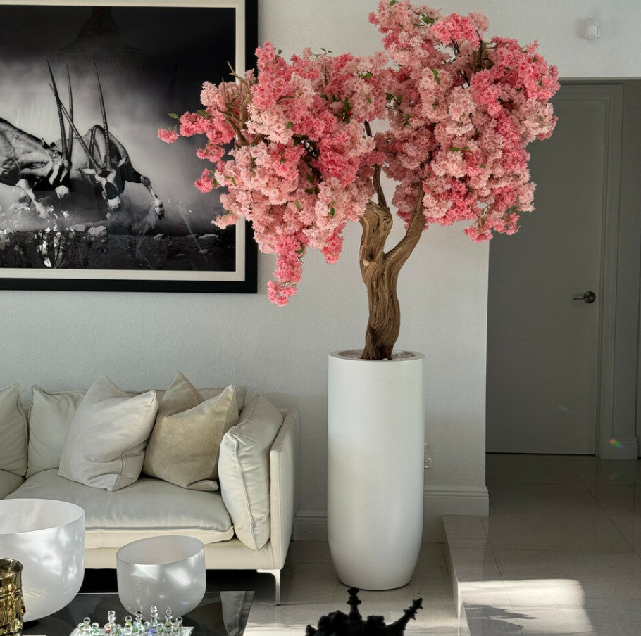 Bonsái artificial grande Cerezo con la maceta incluida