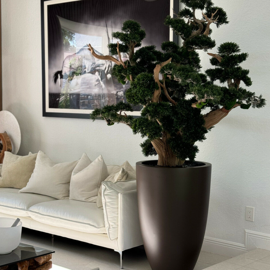 Bonsái artificial grande Maximus con la maceta incluida