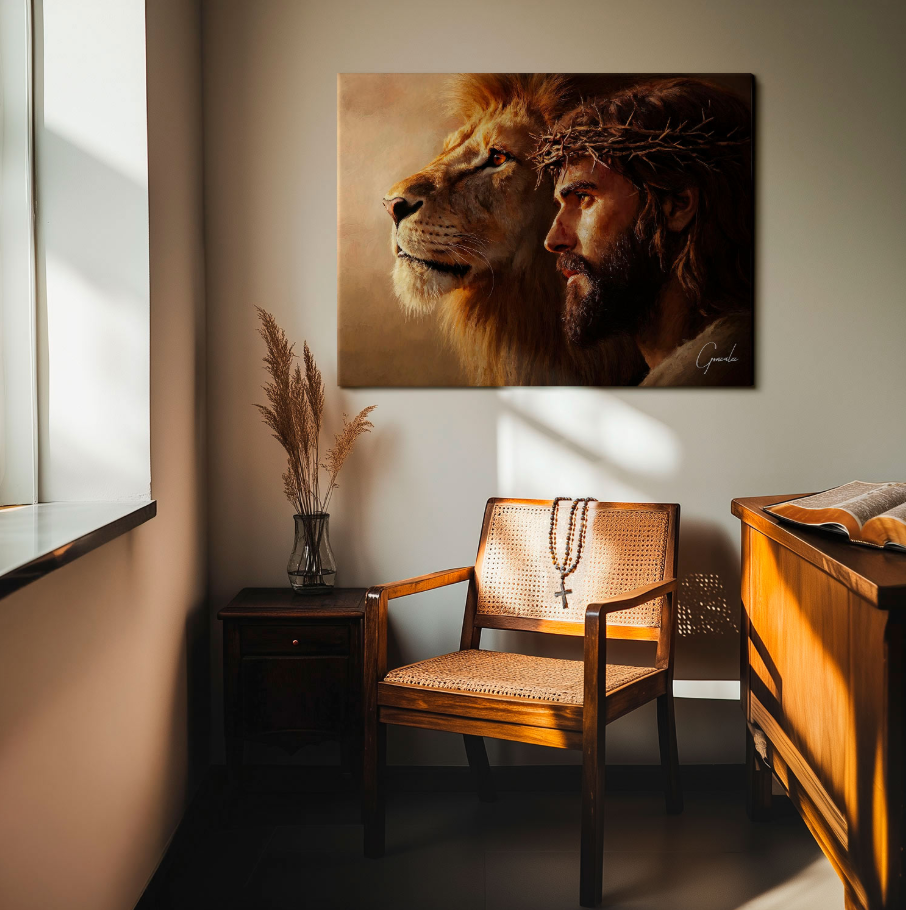 Cuadro "El león en Cristo"