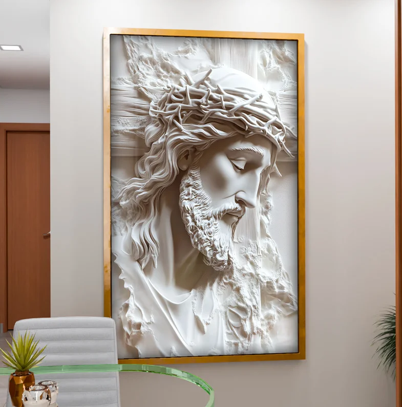 Cuadro "Cristo en mármol"