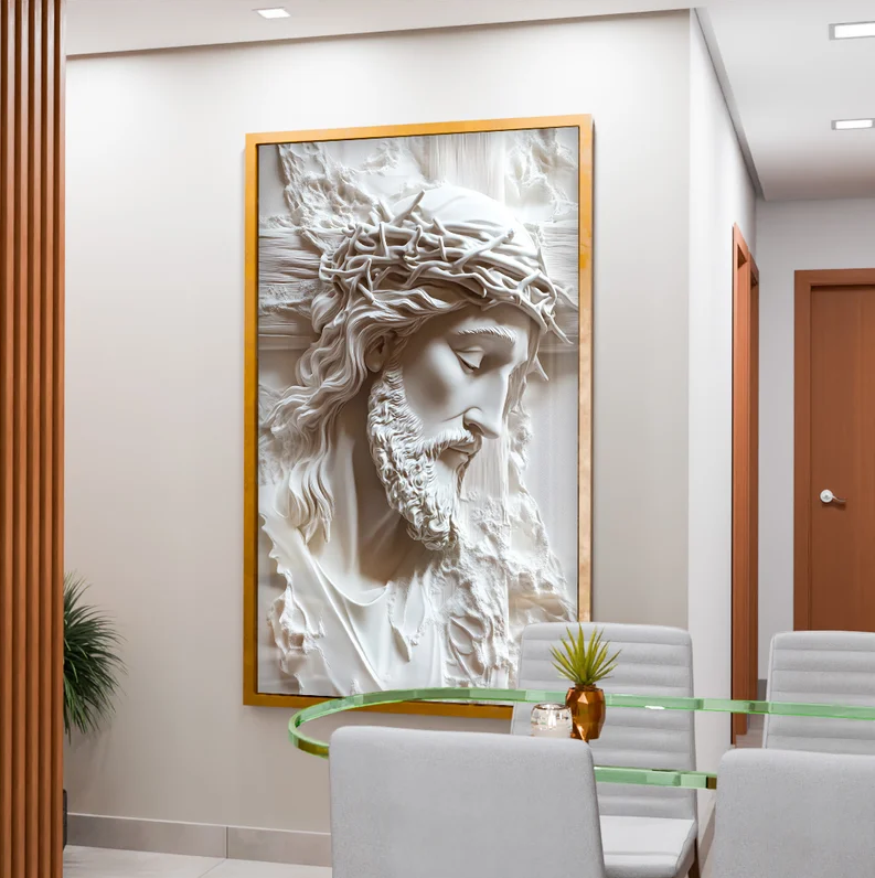 Cuadro "Cristo en mármol"