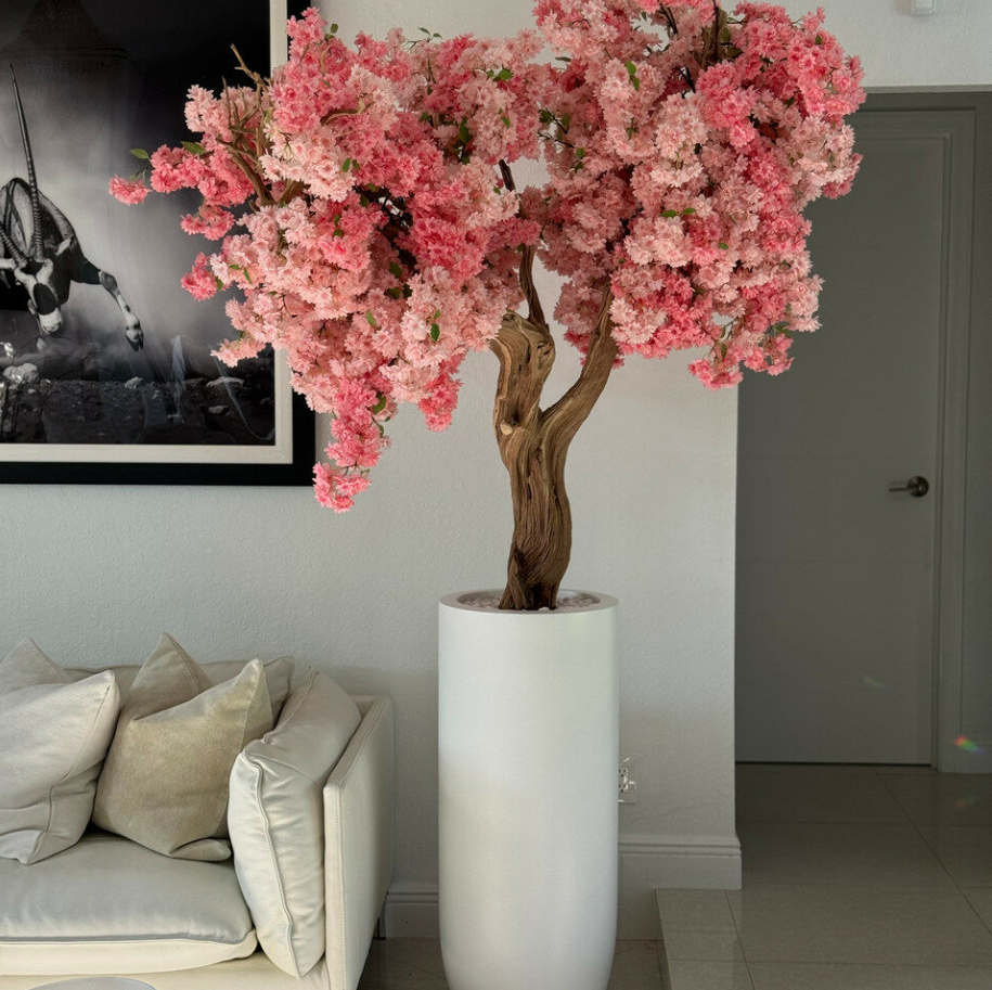 Bonsái artificial grande Cerezo con la maceta incluida