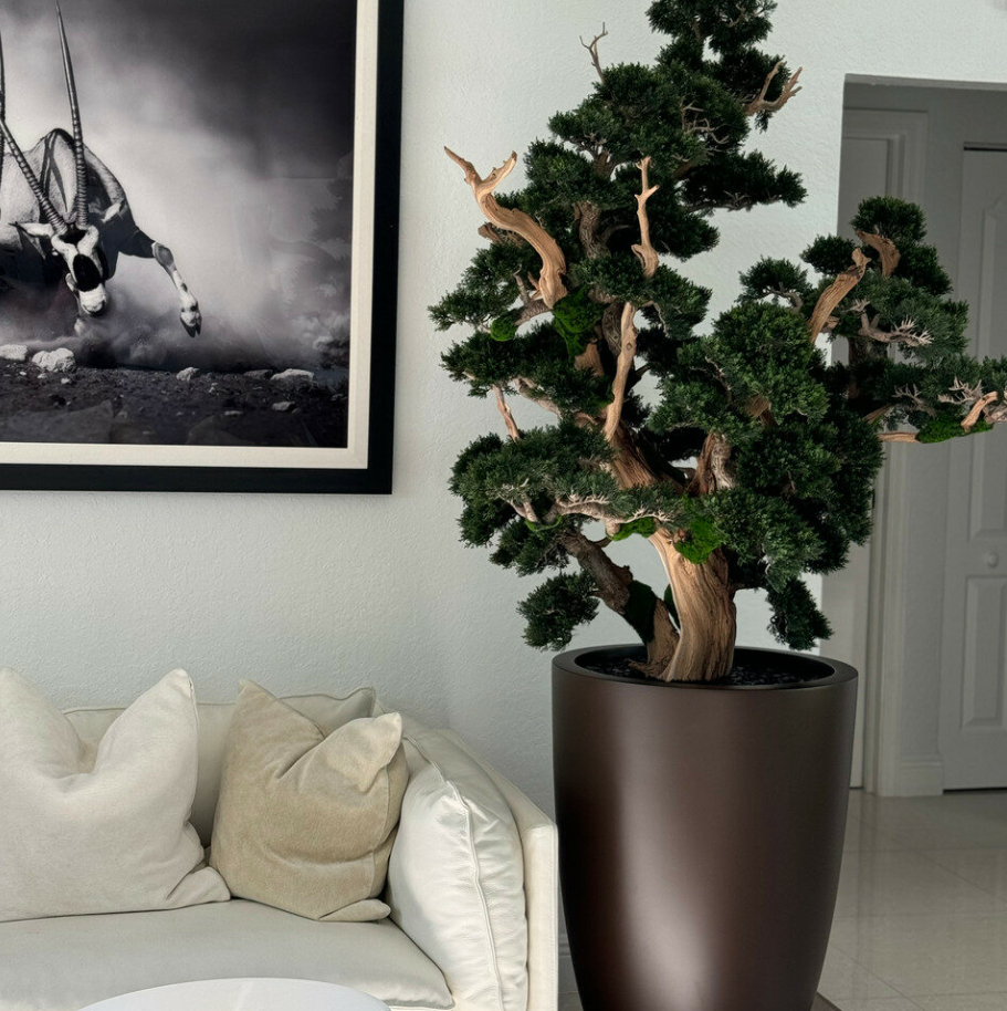 Bonsái artificial grande Maximus con la maceta incluida