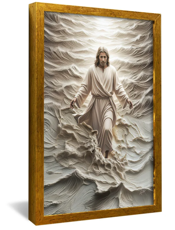 Cuadro de marmol "Cristo en las Aguas"