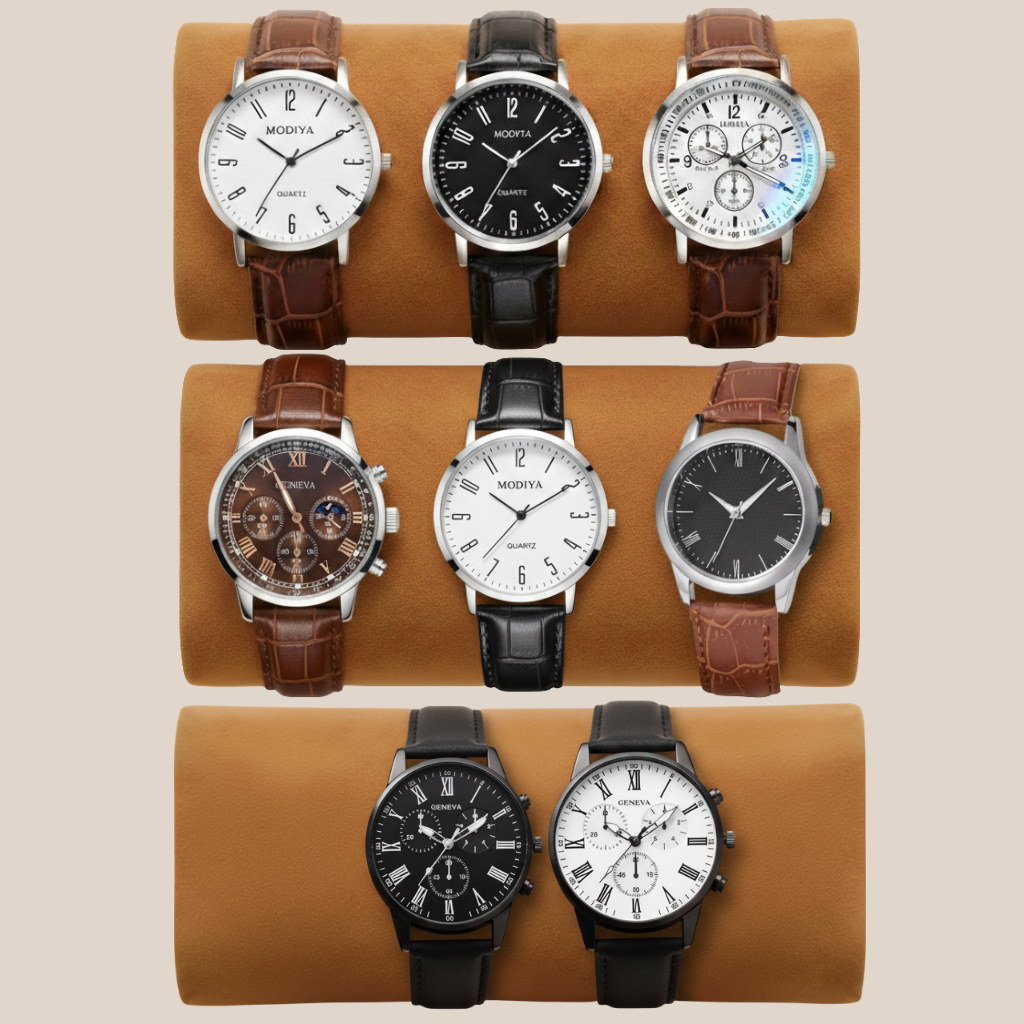 8 Relojes clásicos con correa de cuero