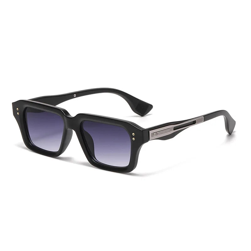 Gafas de sol cuadradas Retro para mujer, gafas de sol con gradiente de diseñador de marca a la moda UV400, gafas de sol Punk con remaches a la moda para hombre