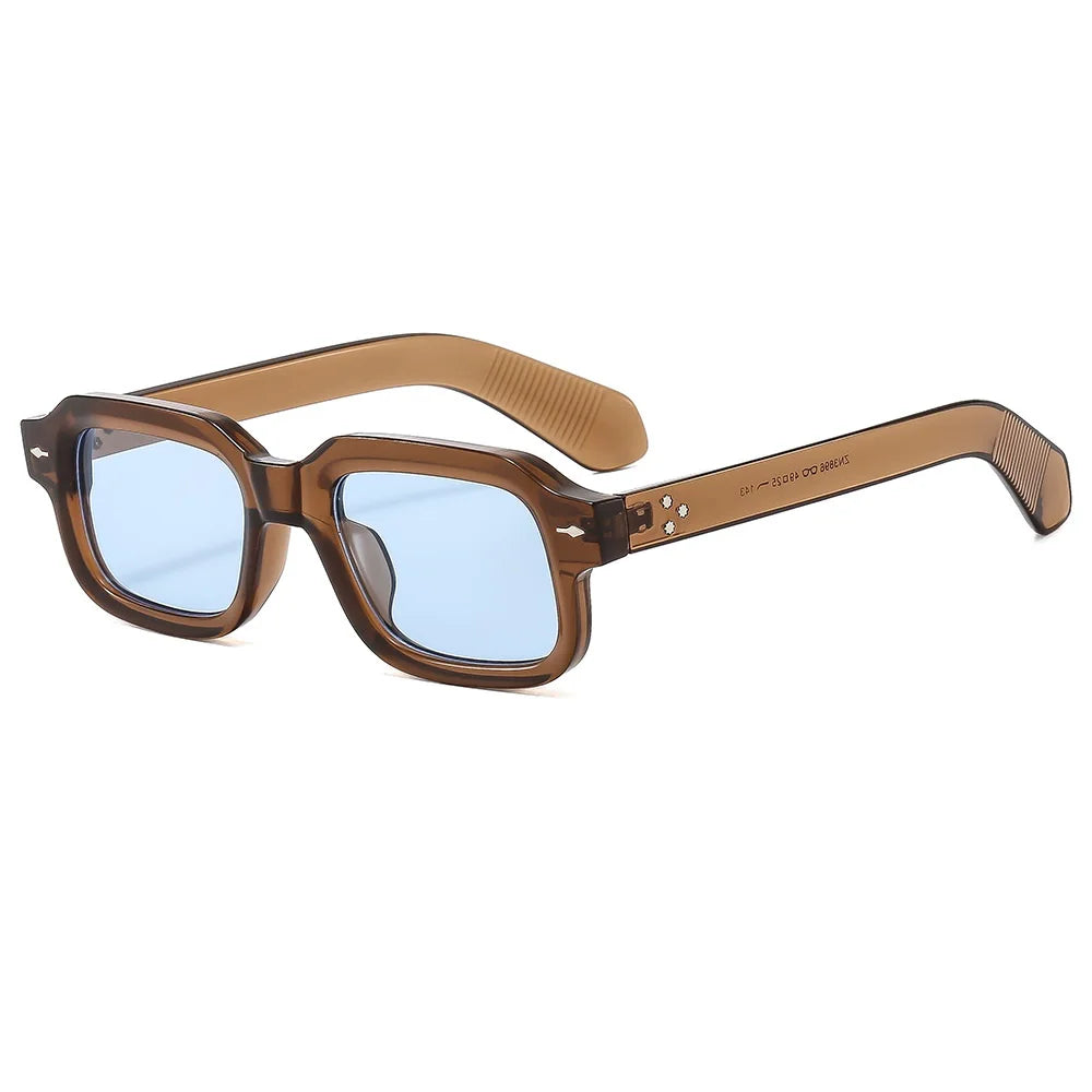 Gafas De Sol cuadradas para mujer, Gafas De Sol transparentes para hombre, Gafas De Sol para viajes y vacaciones, Gafas De Sol Retro Vintage UV400 Lunette Soleil Femme Gafas De Sol