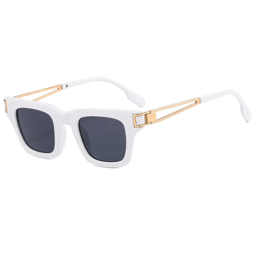 Gafas de sol cuadradas pequeñas Vintage para hombre y mujer, lentes de sol Unisex de diseñador de marca de lujo, lentes populares con UV400