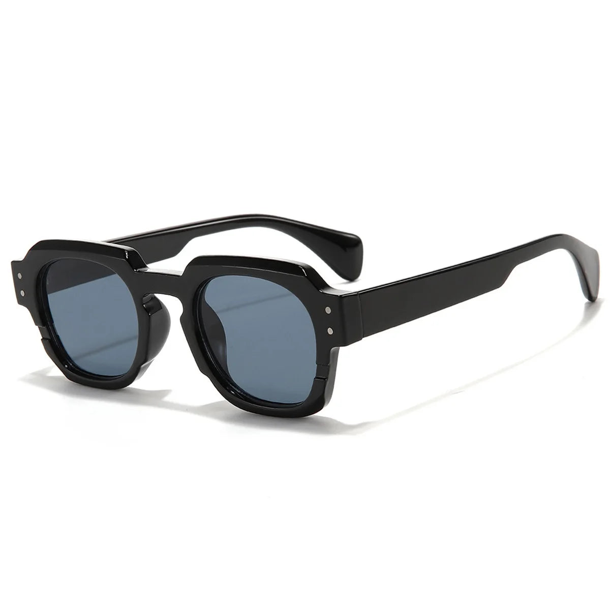 Gafas de sol cuadradas de tendencia Popular Ins para mujer, gafas de sol Vintage con montura de lente transparente, remaches Punk para mujer, gafas de sol masculinas UV400