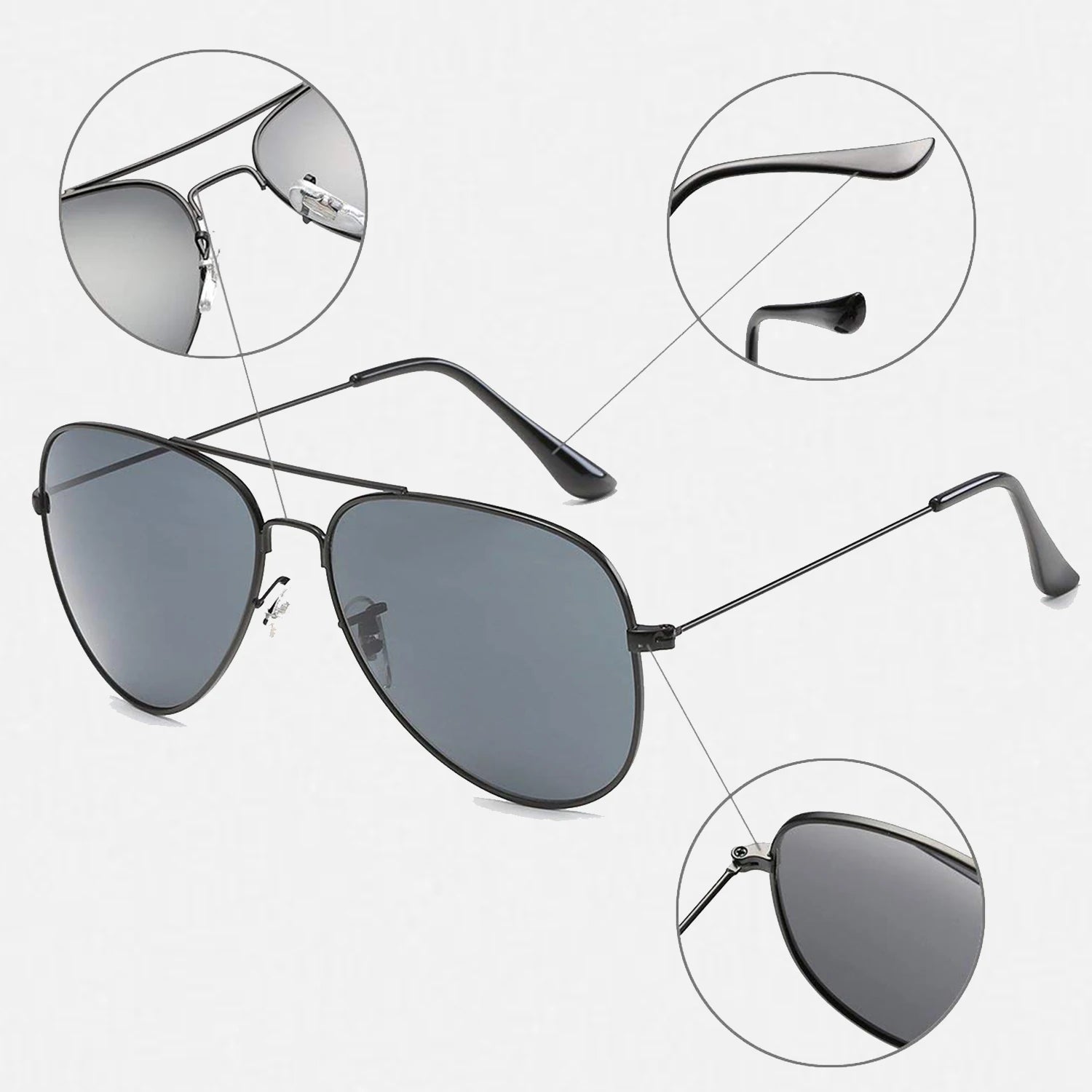 Gafas de sol de aviador para hombres y mujeres, gafas de sol Retro para hombres, lentes de espejo para conducir, viajar, pescar al aire libre, protección UV400