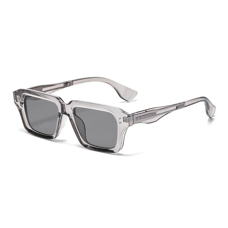 Gafas de sol cuadradas Retro para mujer, gafas de sol con gradiente de diseñador de marca a la moda UV400, gafas de sol Punk con remaches a la moda para hombre