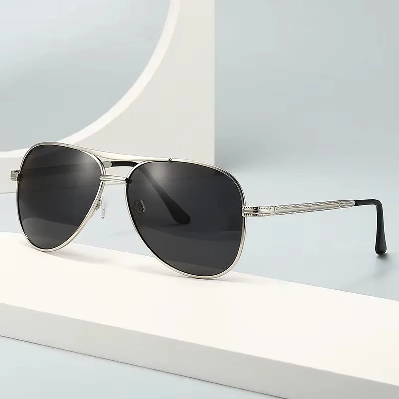 Gafas de sol polarizadas de piloto de diseño de marca para hombres y mujeres tendencia de moda ciclismo al aire libre gafas de sol de conducción de coche gafas 2025