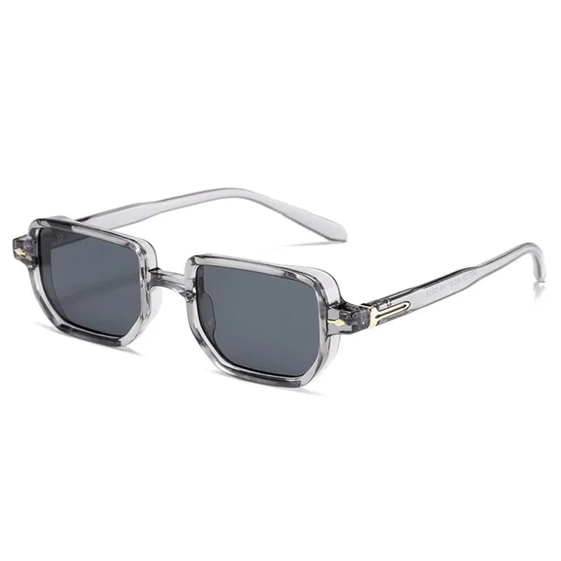 Gafas de sol rectangulares para hombre y mujer, lentes de Color caramelo para fiesta en la calle, ir de compras, playa