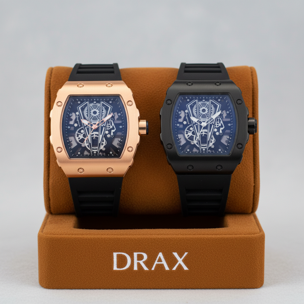 2 Relojes Hasper (1 Negro y 1 Dorado)