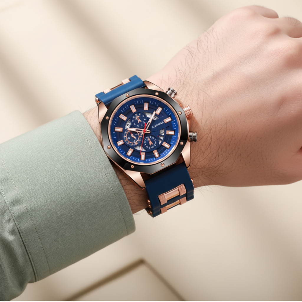 Caixa com 7 relógios de luxo da loja DRAX