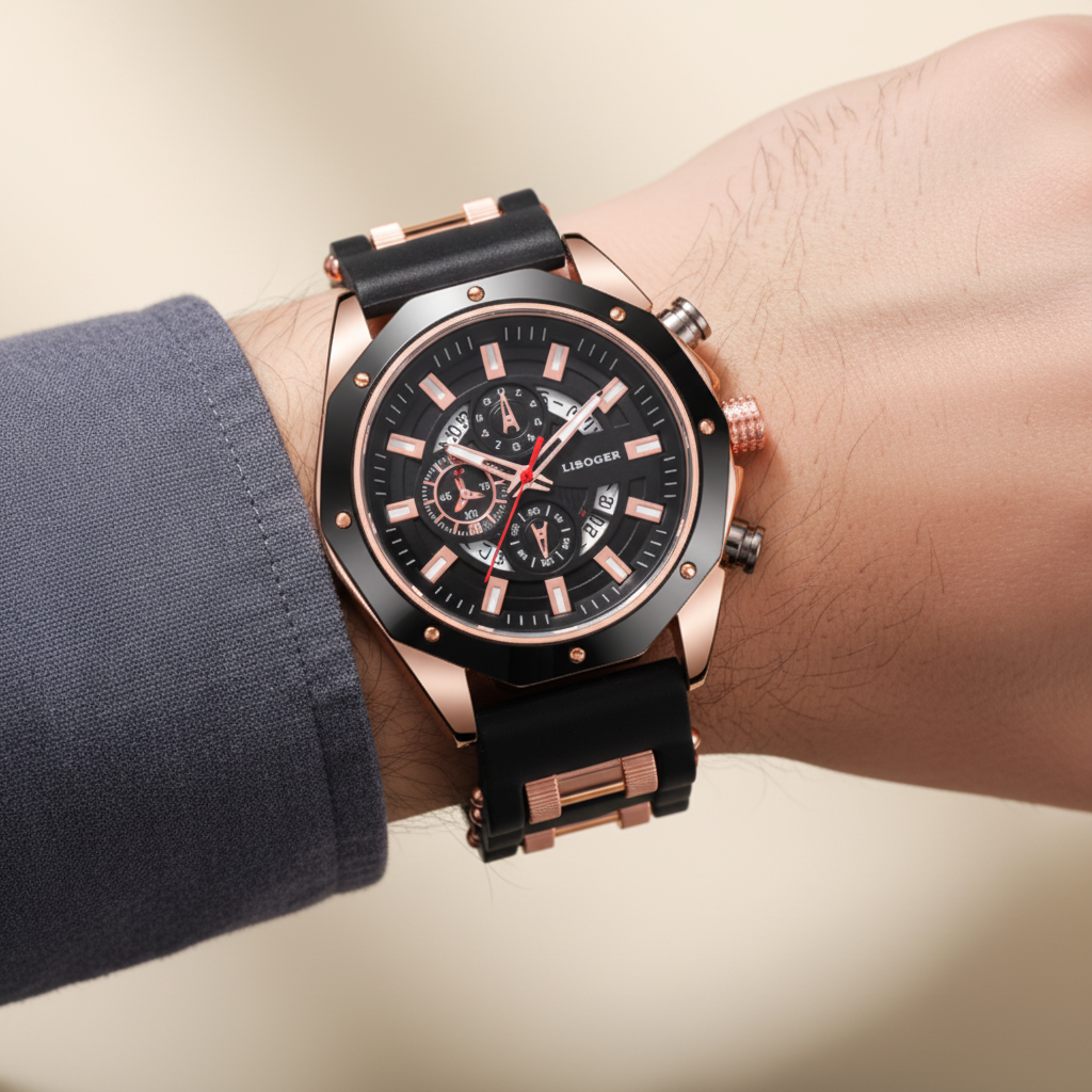 Caixa com 7 relógios de luxo da loja DRAX