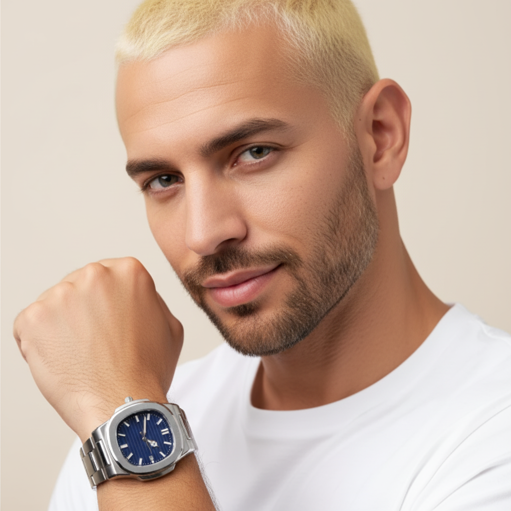 Caixa com 7 relógios de luxo da loja DRAX