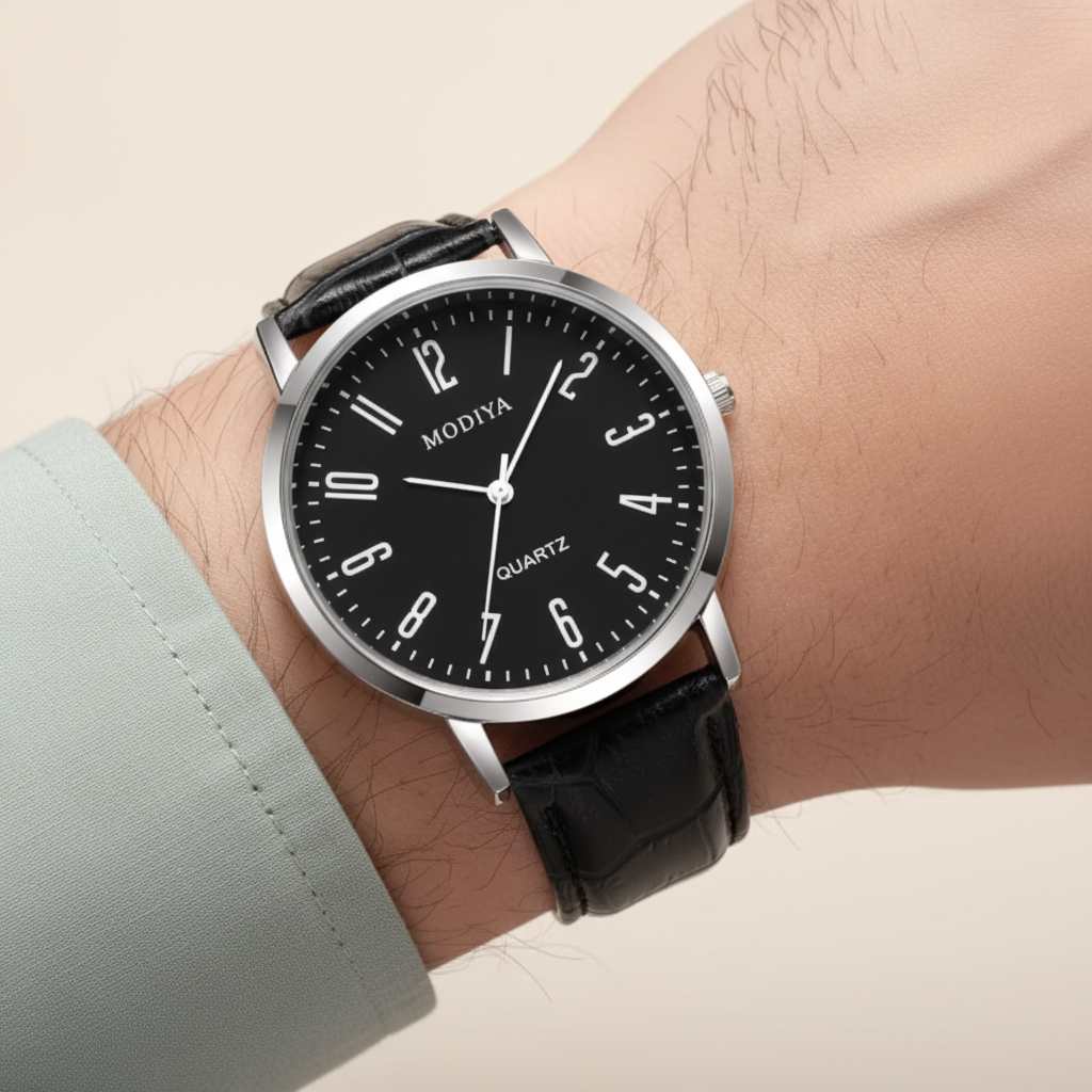 8 relógios clássicos com pulseiras de couro