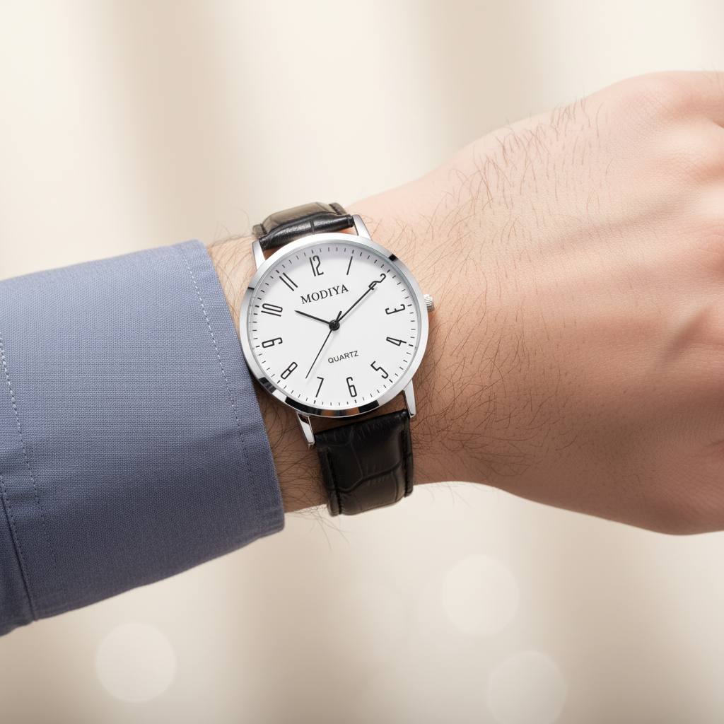 8 relógios clássicos com pulseiras de couro