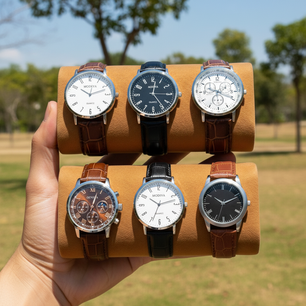6 Relojes clásicos con correa de cuero