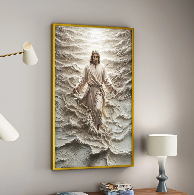 Cuadro de marmol "Cristo en las Aguas"