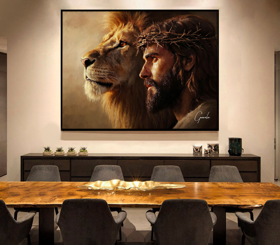 Cuadro "El león en Cristo"