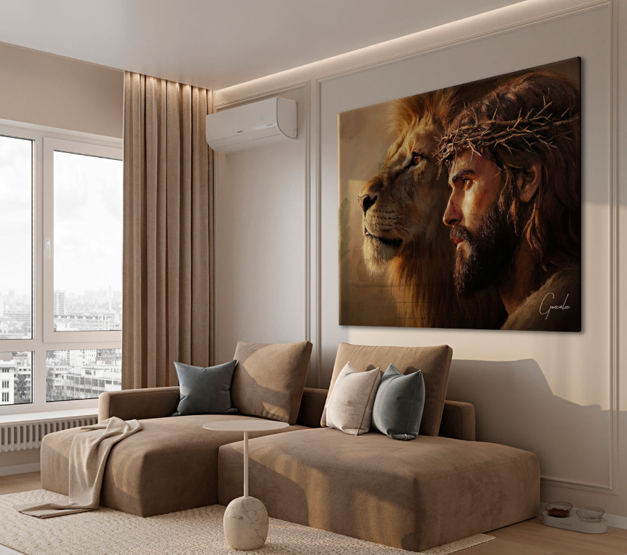 Cuadro "El león en Cristo"