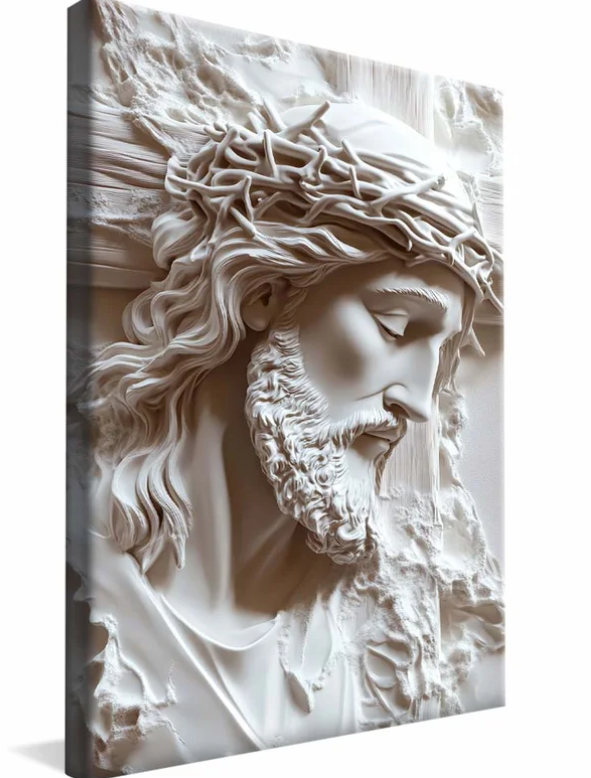 Cuadro "Cristo en mármol"