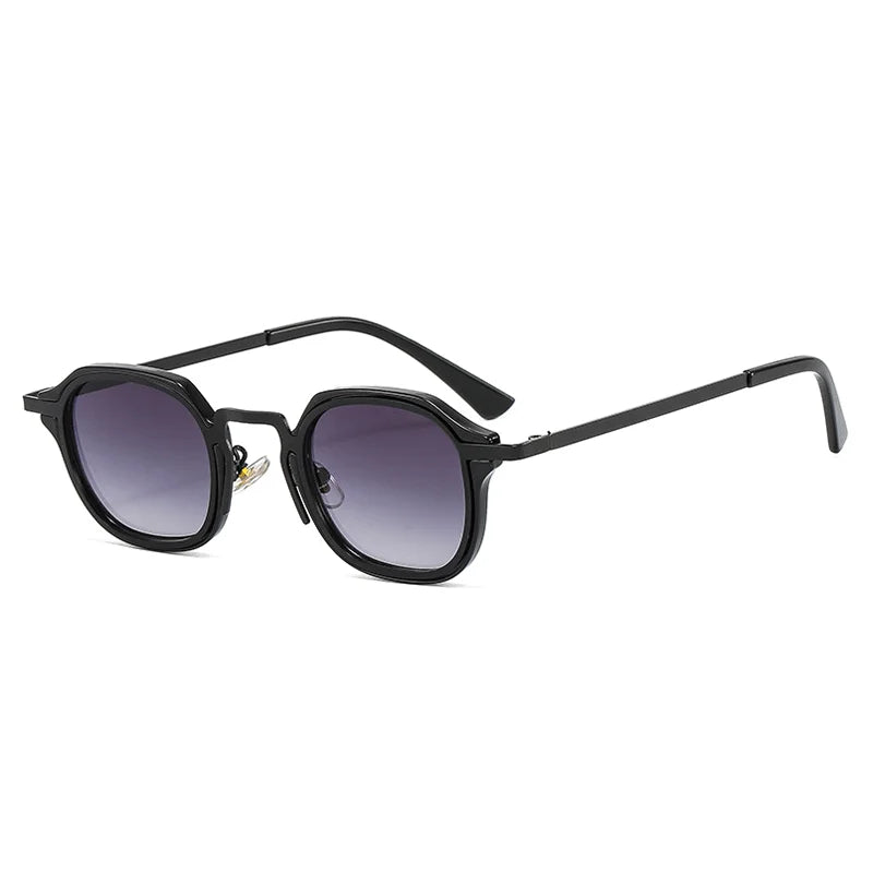 Nuevas gafas de sol cuadradas pequeñas de moda para hombres y mujeres, gafas de sol Retro Punk para hombre y mujer, gafas de conducción Vintage a la moda UV400, leopardo negro