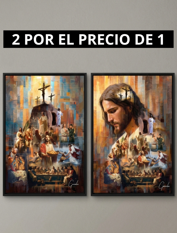 2 Cuadros (1 Cuadro “El amor de Cristo” y 1 Cuadro "El legado de Cristo")