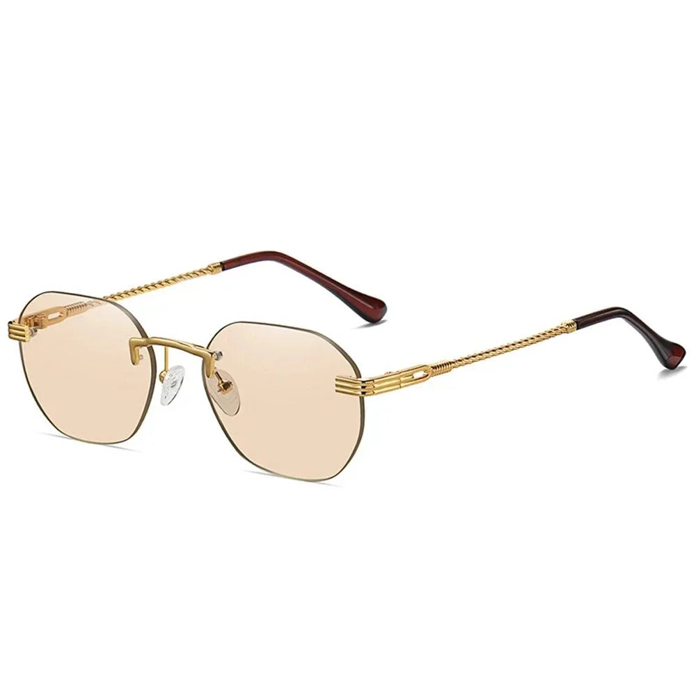 Gafas de sol retro clásicas para hombres y mujeres - Metal dorado negro marrón tonos