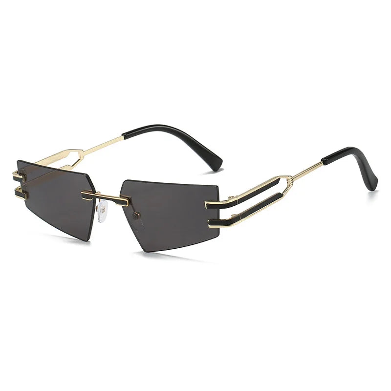 OEC CPO-gafas de sol Retro sin montura para hombre y mujer, lentes de Metal Punk, sin marco, UV400, nueva moda