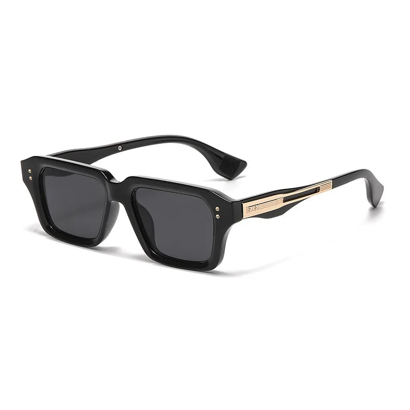 Gafas de sol cuadradas Retro para mujer, gafas de sol con gradiente de diseñador de marca a la moda UV400, gafas de sol Punk con remaches a la moda para hombre