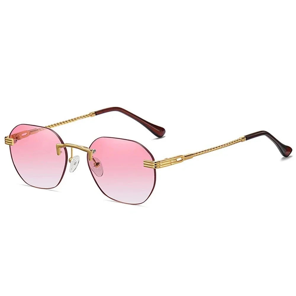 Gafas de sol retro clásicas para hombres y mujeres - Metal dorado negro marrón tonos