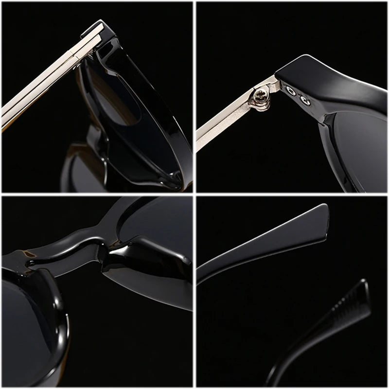 SHAUNA nuevas gafas de sol redondas con gradiente para mujer, gafas de sol Retro UV400 para hombre, gafas de sol Punk de tendencia