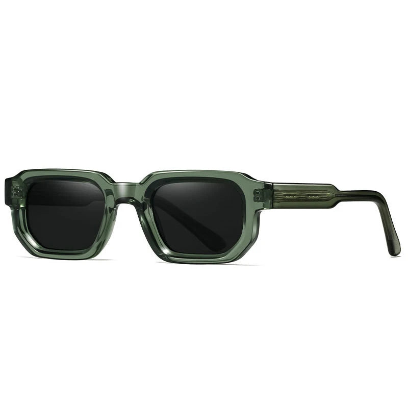 SHAUNA Retro rectángulo mujeres gafas de sol de lujo moda tonos verdes oscuros UV400 tendencia hombres Punk gafas de sol