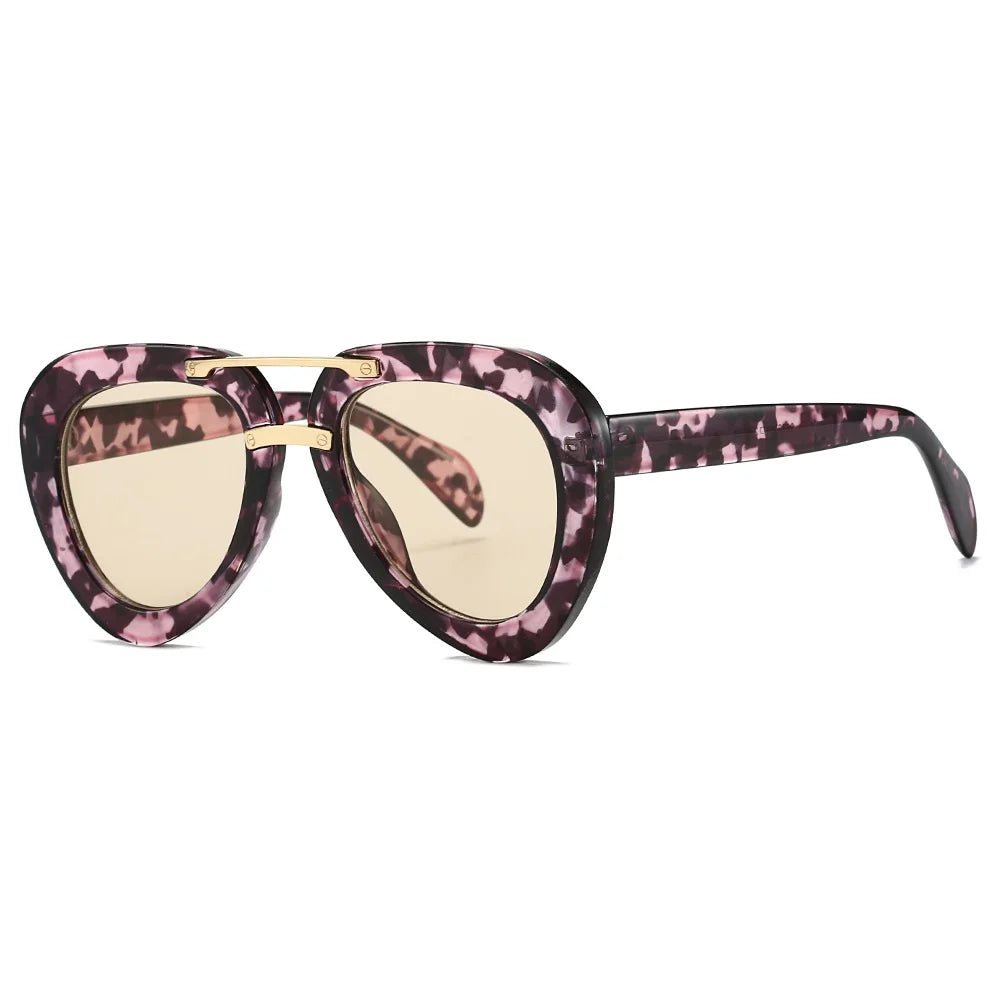 Nueva tendencia gafas de sol mujeres hombres diseño de piloto Retro Casual negro Unisex moda viaje Vintage gafas de sol para mujer UV400
