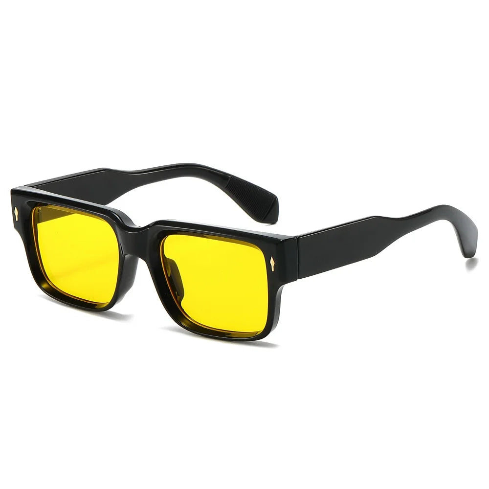 Gafas de sol cuadradas a la moda para mujer, gafas de sol de lujo de marca Retro de diseñador para hombre, gafas de sol de leopardo azul y verde, gafas de sol UV400