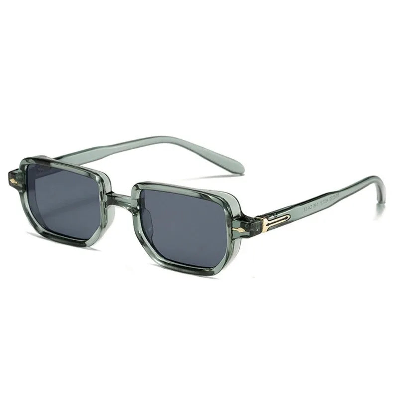 Gafas de sol rectangulares para hombre y mujer, lentes de Color caramelo para fiesta en la calle, ir de compras, playa