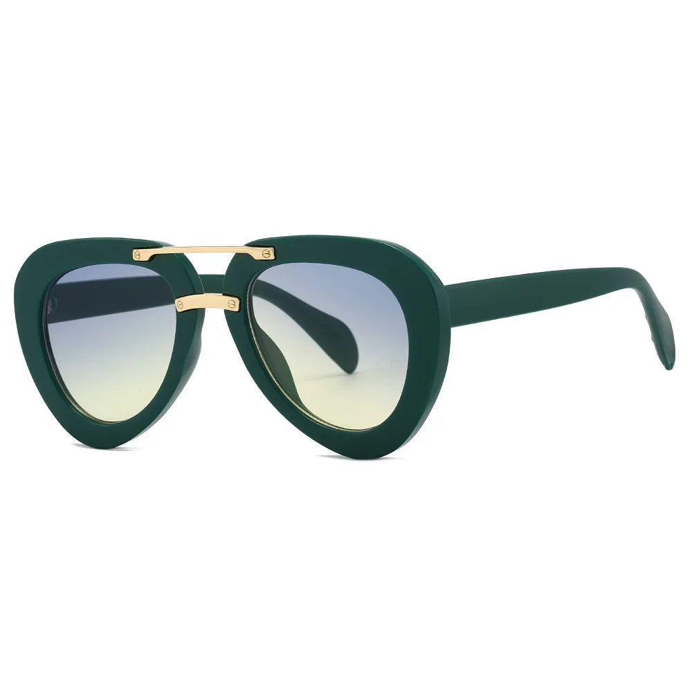 Nueva tendencia gafas de sol mujeres hombres diseño de piloto Retro Casual negro Unisex moda viaje Vintage gafas de sol para mujer UV400