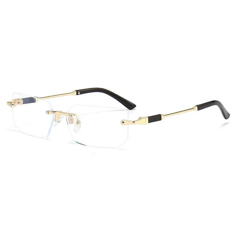 Gafas de sol sin montura rectangulares a la moda populares para mujeres y hombres, gafas de sol cuadradas pequeñas para mujer y hombre, gafas de viaje de verano