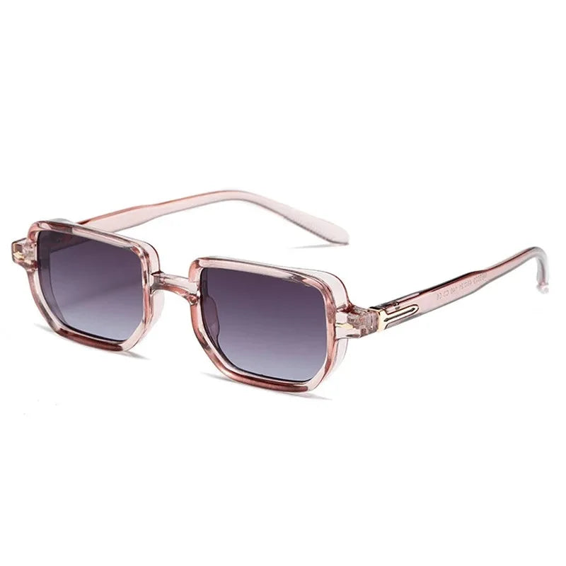 Gafas de sol rectangulares para hombre y mujer, lentes de Color caramelo para fiesta en la calle, ir de compras, playa