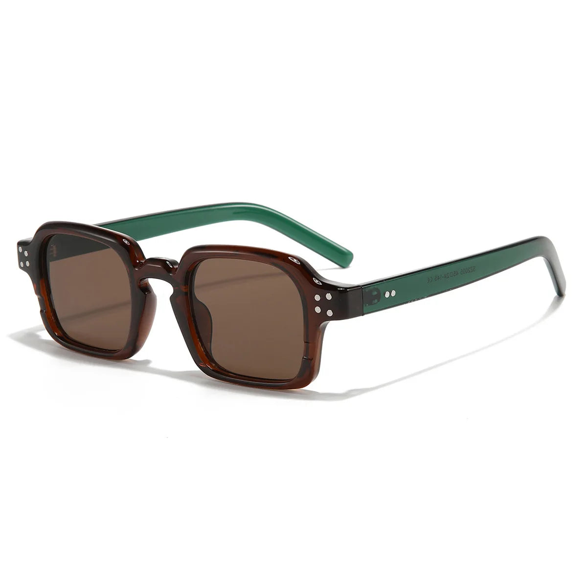 Ins-gafas de sol cuadradas con remaches para hombre y mujer, lentes populares de color verde, Punk, azul, UV400, marca de lujo Retro