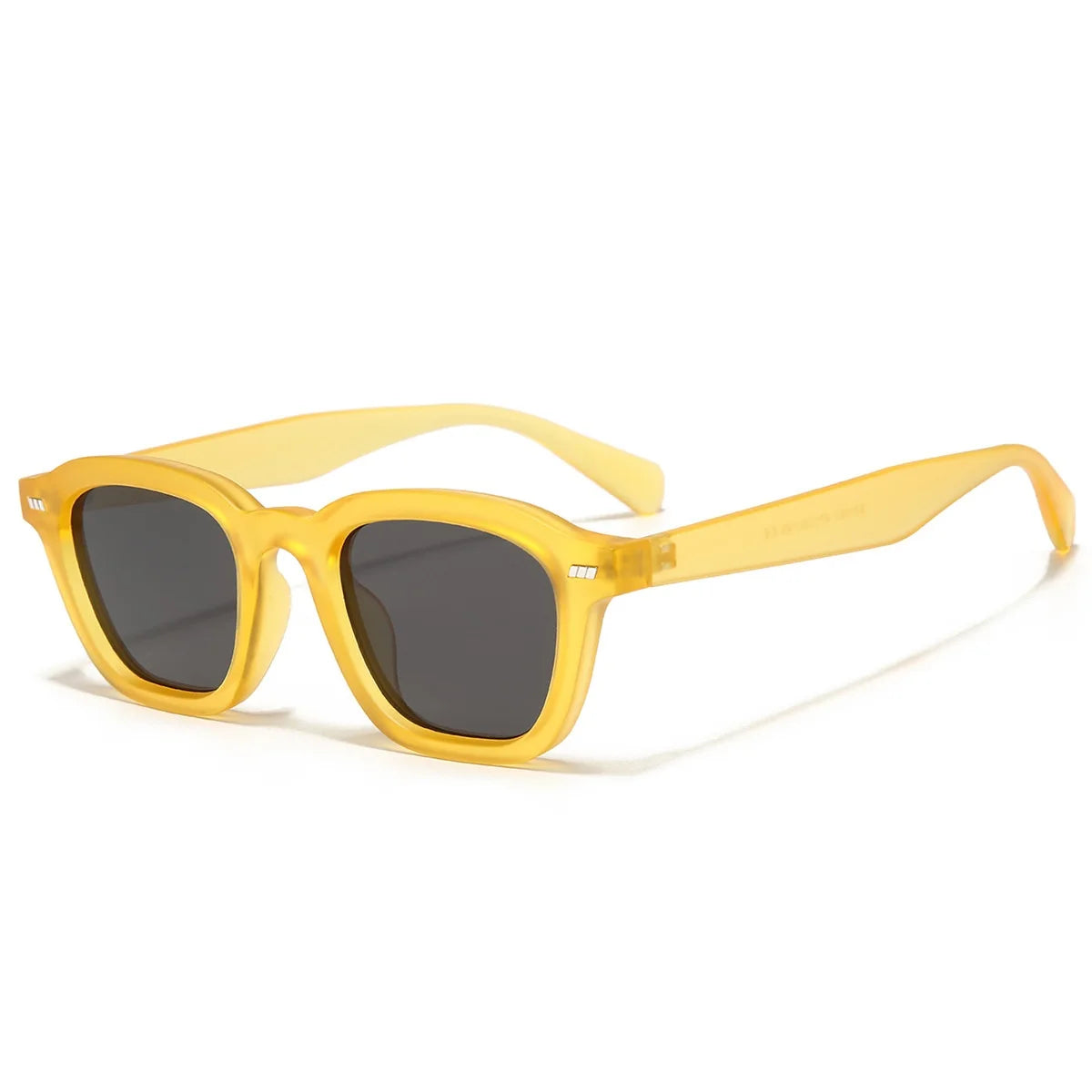 Ins Popular Vintage cuadrado Color gelatina remaches hombres gafas de sol tendencia moda gradiente tonos UV400 mujeres gafas de sol de lujo
