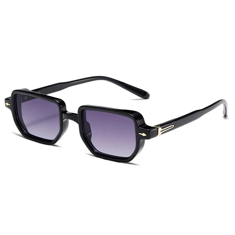Gafas de sol rectangulares para hombre y mujer, lentes de Color caramelo para fiesta en la calle, ir de compras, playa