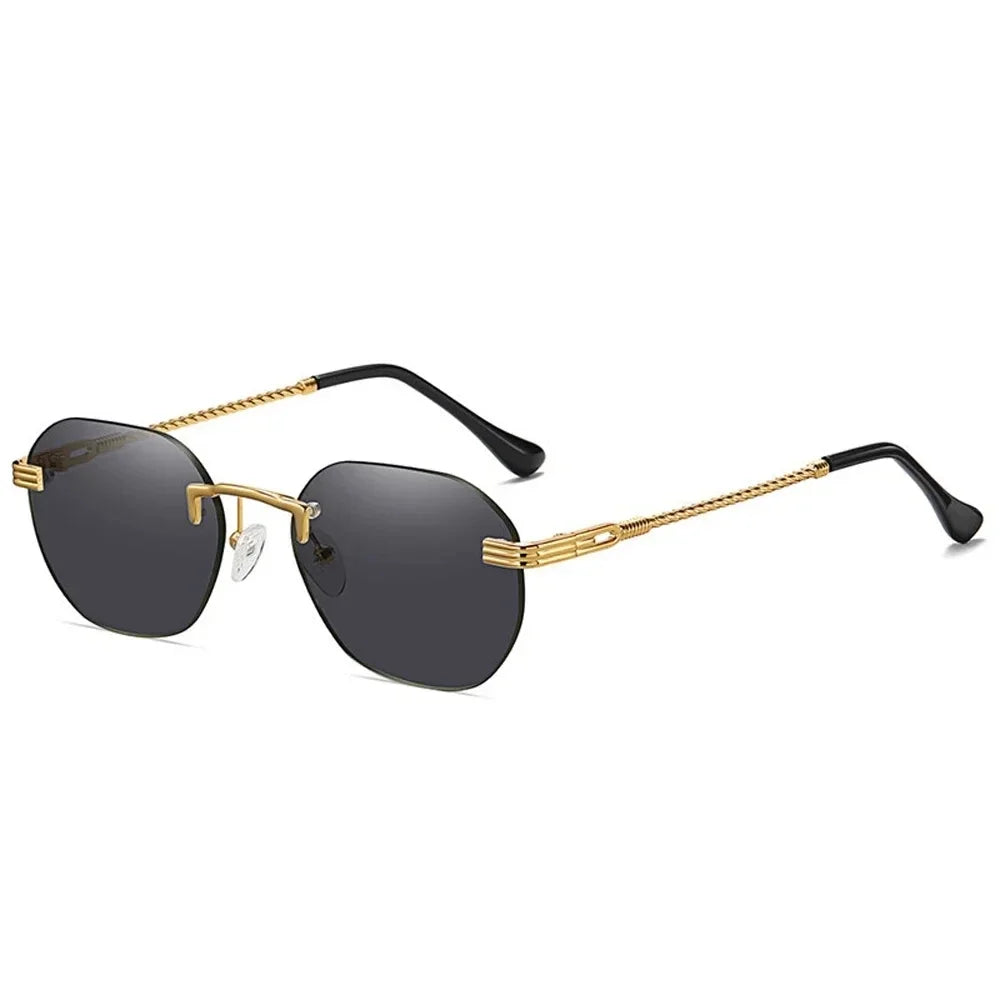 Gafas de sol retro clásicas para hombres y mujeres - Metal dorado negro marrón tonos