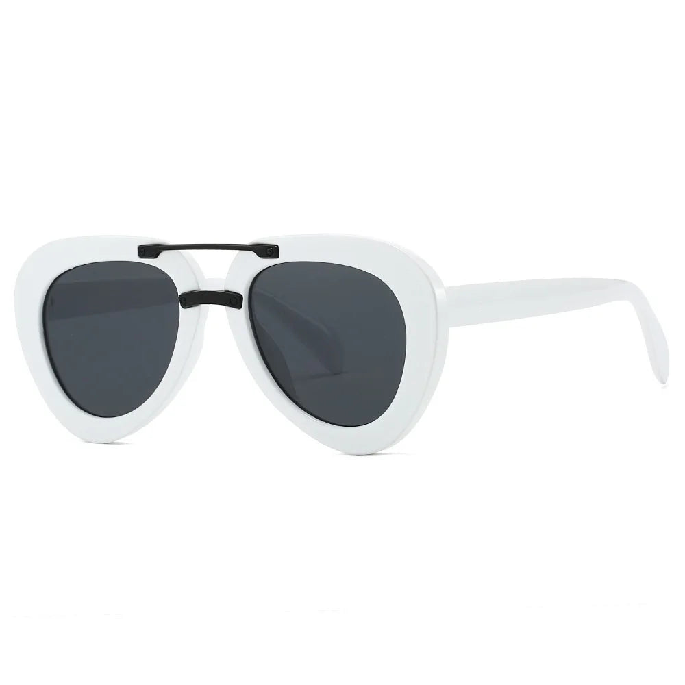 Nueva tendencia gafas de sol mujeres hombres diseño de piloto Retro Casual negro Unisex moda viaje Vintage gafas de sol para mujer UV400