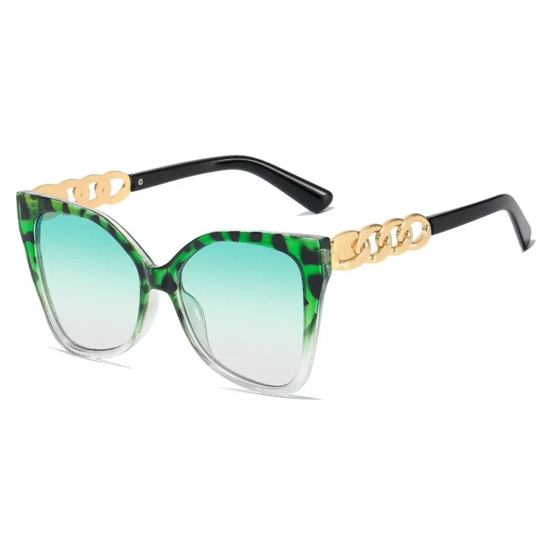 Gafas de sol Vintage de ojo de gato para mujer, lentes de sol con montura de Color degradado, de marca de diseñador, de lujo, UV400